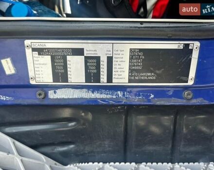 Синій Сканіа R 410, об'ємом двигуна 12.74 л та пробігом 828 тис. км за 31000 $, фото 16 на Automoto.ua