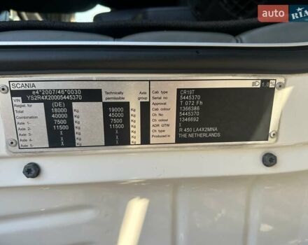 Белый Сканиа R 450, объемом двигателя 0 л и пробегом 90 тыс. км за 37600 $, фото 132 на Automoto.ua