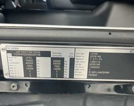 Черный Сканиа R 450, объемом двигателя 12.7 л и пробегом 850 тыс. км за 32800 $, фото 8 на Automoto.ua