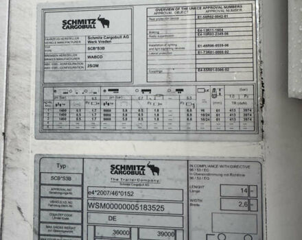 Білий Шмітц Каргобулл SCB S3B, об'ємом двигуна 0 л та пробігом 200 тис. км за 30792 $, фото 26 на Automoto.ua