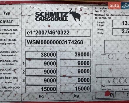 Сірий Шмітц Каргобулл SCB S3T, об'ємом двигуна 0 л та пробігом 555 тис. км за 12900 $, фото 12 на Automoto.ua