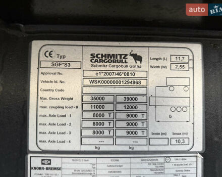 Серый Шмитц Каргобулл SGF S3, объемом двигателя 0 л и пробегом 0 тыс. км за 27999 $, фото 13 на Automoto.ua