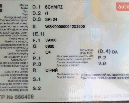 Серый Шмитц Каргобулл SKI, объемом двигателя 0 л и пробегом 0 тыс. км за 22900 $, фото 12 на Automoto.ua