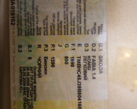 Черный Шкода Фабия, объемом двигателя 1.4 л и пробегом 124 тыс. км за 5400 $, фото 12 на Automoto.ua