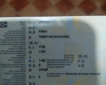 Серый Шкода Фабия, объемом двигателя 1.2 л и пробегом 263 тыс. км за 2550 $, фото 24 на Automoto.ua