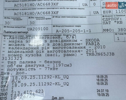 Серый Шкода Фабия, объемом двигателя 1.2 л и пробегом 218 тыс. км за 5950 $, фото 53 на Automoto.ua