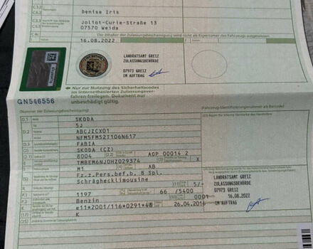 Синий Шкода Фабия, объемом двигателя 1.2 л и пробегом 57 тыс. км за 8500 $, фото 9 на Automoto.ua