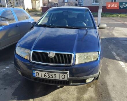 Синий Шкода Фабия, объемом двигателя 1.4 л и пробегом 220 тыс. км за 3300 $, фото 1 на Automoto.ua