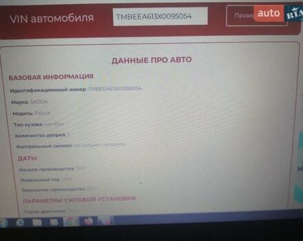 Зеленый Шкода Фелиция, объемом двигателя 1.3 л и пробегом 115 тыс. км за 2300 $, фото 17 на Automoto.ua