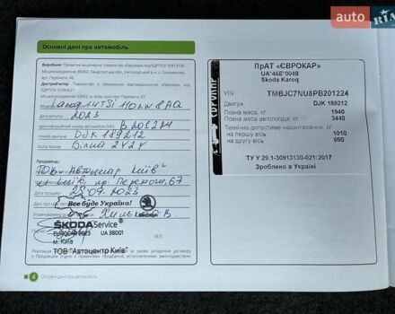 Білий Шкода Karoq, об'ємом двигуна 1.4 л та пробігом 23 тис. км за 27800 $, фото 86 на Automoto.ua