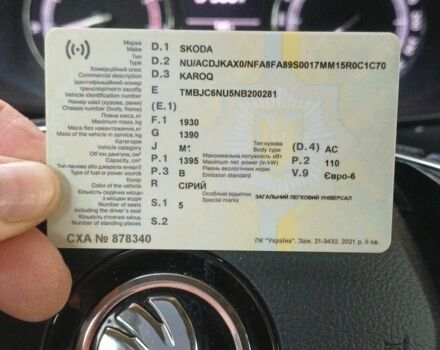 Серый Шкода Karoq, объемом двигателя 1.4 л и пробегом 73 тыс. км за 21500 $, фото 5 на Automoto.ua