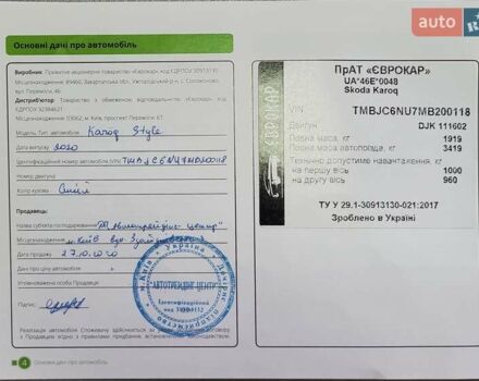 Синий Шкода Karoq, объемом двигателя 1.4 л и пробегом 111 тыс. км за 22500 $, фото 6 на Automoto.ua