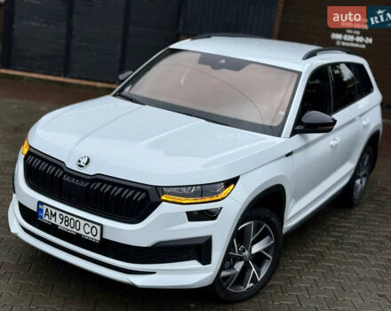 Білий Шкода Kodiaq, об'ємом двигуна 2 л та пробігом 154 тис. км за 37499 $, фото 1 на Automoto.ua