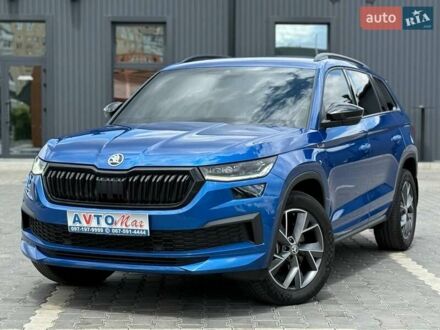 Шкода Kodiaq 2021 в Кривом Роге на Automoto.ua Синий Шкода Kodiaq, объемом двигателя 1.97 л и пробегом 47 тыс. км за 39500 $, фото 1 на Automoto.ua