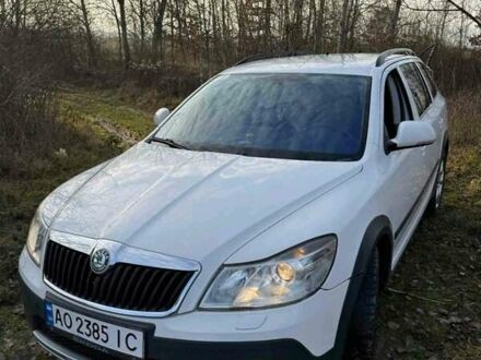 Белый Шкода Октавия Скаут, объемом двигателя 1.97 л и пробегом 300 тыс. км за 8000 $, фото 1 на Automoto.ua