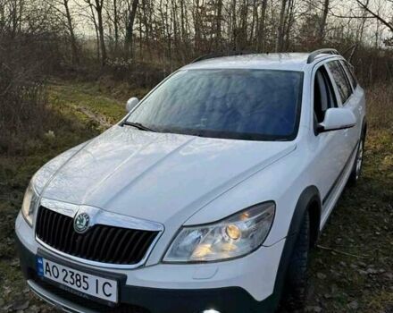 Белый Шкода Октавия Скаут, объемом двигателя 1.97 л и пробегом 300 тыс. км за 8000 $, фото 1 на Automoto.ua