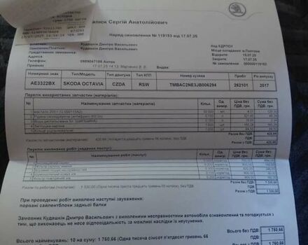 Белый Шкода Октавия, объемом двигателя 1.4 л и пробегом 265 тыс. км за 12700 $, фото 22 на Automoto.ua