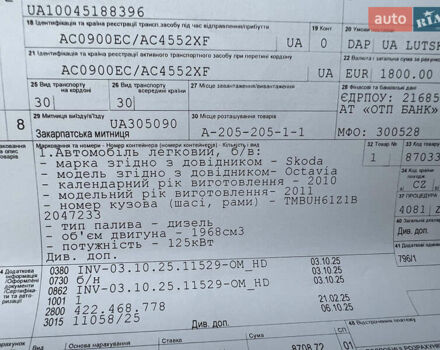 Черный Шкода Октавия, объемом двигателя 2 л и пробегом 265 тыс. км за 11950 $, фото 110 на Automoto.ua