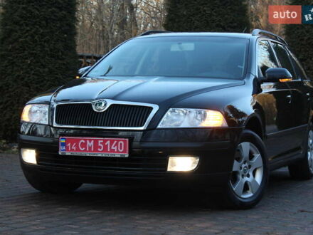 Черный Шкода Октавия, объемом двигателя 1.6 л и пробегом 215 тыс. км за 6390 $, фото 1 на Automoto.ua