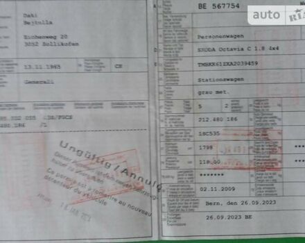 Сірий Шкода Октавія, об'ємом двигуна 1.8 л та пробігом 172 тис. км за 8888 $, фото 18 на Automoto.ua