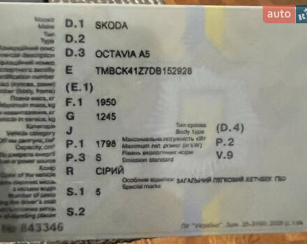 Серый Шкода Октавия, объемом двигателя 1.8 л и пробегом 200 тыс. км за 9000 $, фото 24 на Automoto.ua