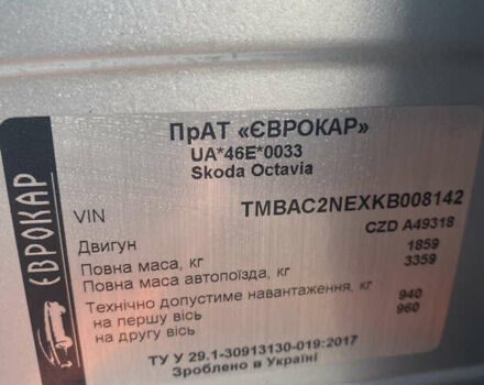 Серый Шкода Октавия, объемом двигателя 1.4 л и пробегом 95 тыс. км за 16700 $, фото 31 на Automoto.ua