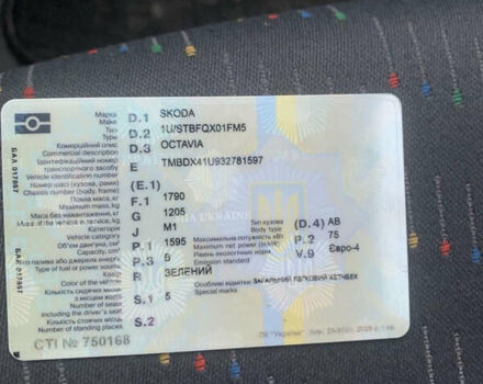 Зеленый Шкода Октавия, объемом двигателя 1.6 л и пробегом 174 тыс. км за 3600 $, фото 10 на Automoto.ua
