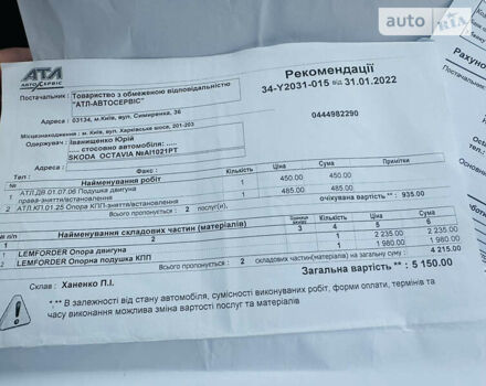 Зелений Шкода Октавія, об'ємом двигуна 1.6 л та пробігом 244 тис. км за 8700 $, фото 35 на Automoto.ua