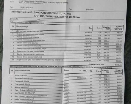Синий Шкода Румстер, объемом двигателя 1.39 л и пробегом 273 тыс. км за 4500 $, фото 2 на Automoto.ua