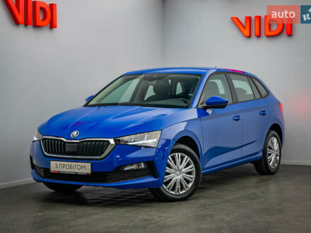 Синий Шкода Scala, объемом двигателя 1.6 л и пробегом 84 тыс. км за 17994 $, фото 1 на Automoto.ua