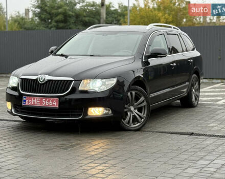 Чорний Шкода Суперб, об'ємом двигуна 2 л та пробігом 193 тис. км за 10799 $, фото 1 на Automoto.ua