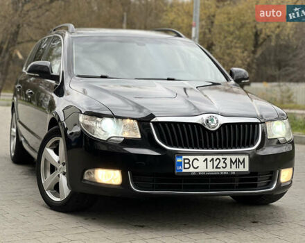 Чорний Шкода Суперб, об'ємом двигуна 2 л та пробігом 282 тис. км за 10799 $, фото 1 на Automoto.ua