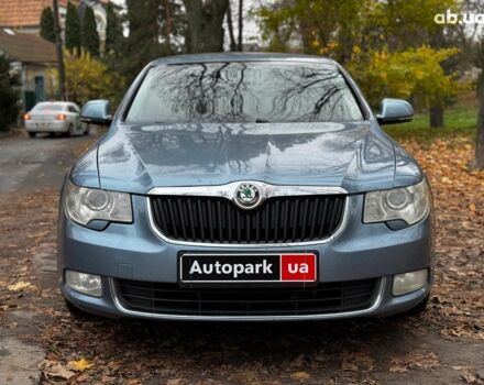 Синий Шкода Суперб, объемом двигателя 2 л и пробегом 345 тыс. км за 8640 $, фото 2 на Automoto.ua