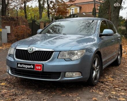 Синий Шкода Суперб, объемом двигателя 2 л и пробегом 345 тыс. км за 8640 $, фото 1 на Automoto.ua