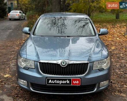Синий Шкода Суперб, объемом двигателя 2 л и пробегом 345 тыс. км за 8640 $, фото 2 на Automoto.ua