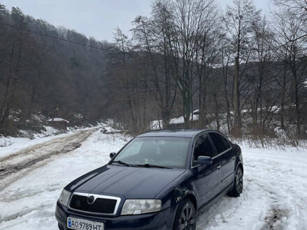 Синий Шкода Суперб, объемом двигателя 2 л и пробегом 295 тыс. км за 4300 $, фото 1 на Automoto.ua