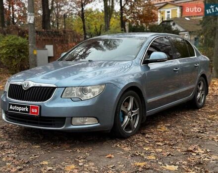 Синий Шкода Суперб, объемом двигателя 2 л и пробегом 345 тыс. км за 8640 $, фото 1 на Automoto.ua