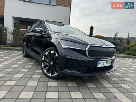 Черный Шкода Enyaq iV, объемом двигателя 0 л и пробегом 10 тыс. км за 33900 $, фото 1 на Automoto.ua