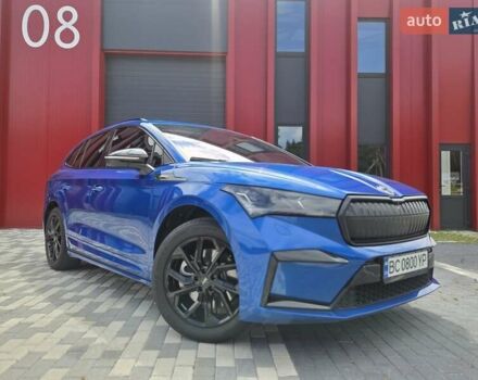 Синий Шкода Enyaq iV, объемом двигателя 0 л и пробегом 26 тыс. км за 32900 $, фото 8 на Automoto.ua