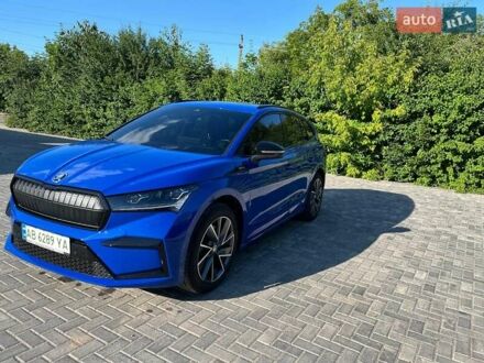Шкода Enyaq iV 2023 в Виннице на Automoto.ua Синий Шкода Enyaq iV, объемом двигателя 0 л и пробегом 21 тыс. км за 34500 $, фото 1 на Automoto.ua