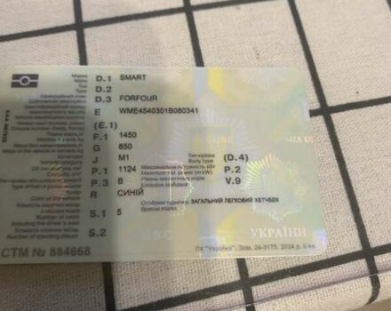 Синий Смарт Форфор, объемом двигателя 1.1 л и пробегом 200 тыс. км за 2950 $, фото 1 на Automoto.ua