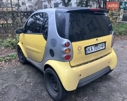 Желтый Смарт Форту, объемом двигателя 0.6 л и пробегом 218 тыс. км за 3650 $, фото 2 на Automoto.ua