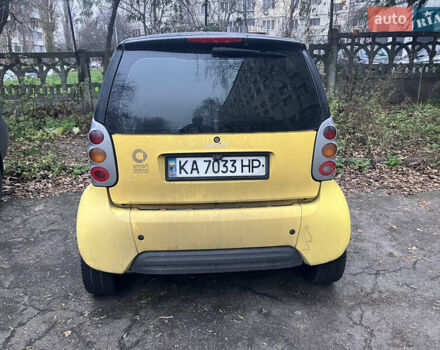 Желтый Смарт Форту, объемом двигателя 0.6 л и пробегом 218 тыс. км за 3650 $, фото 3 на Automoto.ua