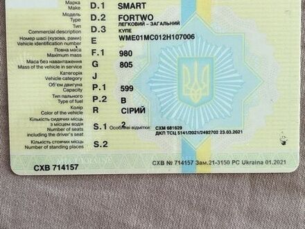 Серый Смарт Форту, объемом двигателя 0.6 л и пробегом 203 тыс. км за 3000 $, фото 1 на Automoto.ua
