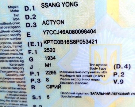 Сірий Cанг Йонг Actyon, об'ємом двигуна 2.3 л та пробігом 0 тис. км за 5900 $, фото 1 на Automoto.ua