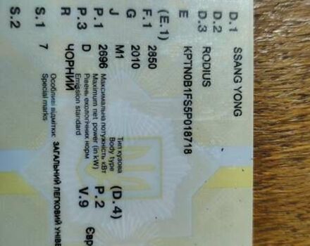 Черный Cанг Йонг Родиус, объемом двигателя 2.7 л и пробегом 293 тыс. км за 6500 $, фото 11 на Automoto.ua