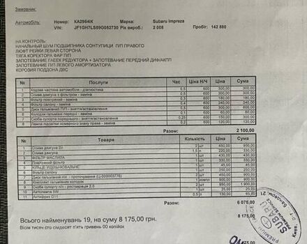 Субару Импреза, объемом двигателя 1.99 л и пробегом 168 тыс. км за 7500 $, фото 17 на Automoto.ua