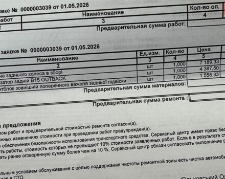 Белый Субару Аутбек, объемом двигателя 2.46 л и пробегом 160 тыс. км за 17600 $, фото 32 на Automoto.ua