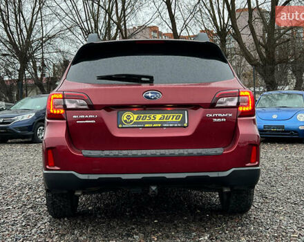 Красный Субару Аутбек, объемом двигателя 3.63 л и пробегом 185 тыс. км за 16999 $, фото 4 на Automoto.ua