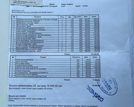 Серый Субару Аутбек, объемом двигателя 2.5 л и пробегом 127 тыс. км за 17900 $, фото 16 на Automoto.ua